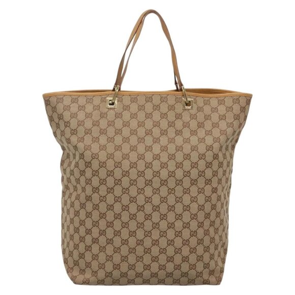 GUCCI GG Canvas Tote Bag Beige Gold 002 1097 2404 Auth ep10320 - Picture 3 of 16